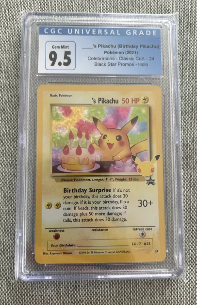 Birthday 's Pikachu Celebrations - CGC 9.5 | Cardgameshop