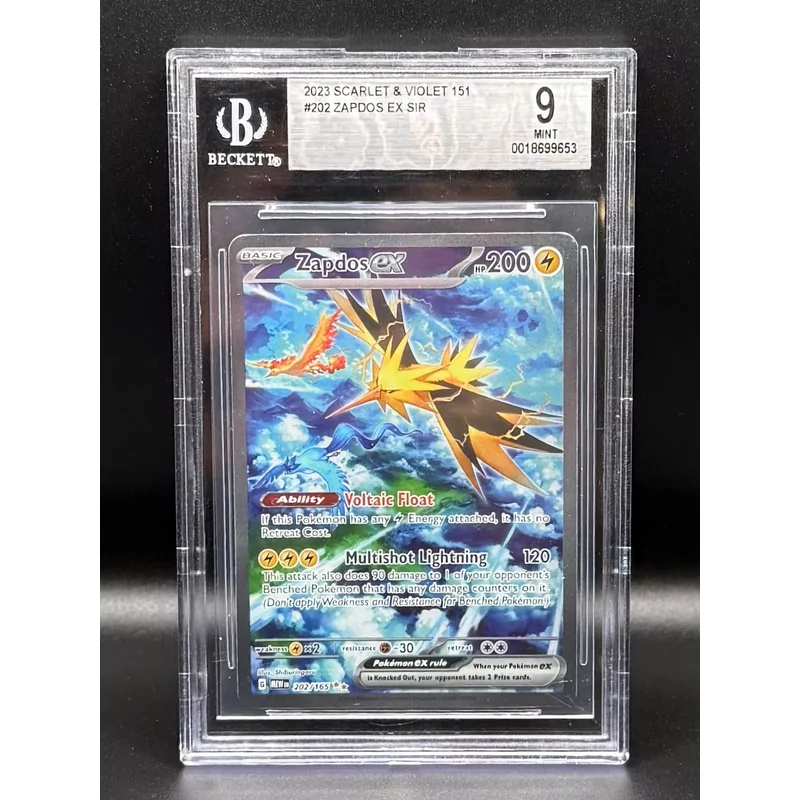 BGS 9 Pokemon Scarlet & Violet 151 #202 Zapdos ex SIR