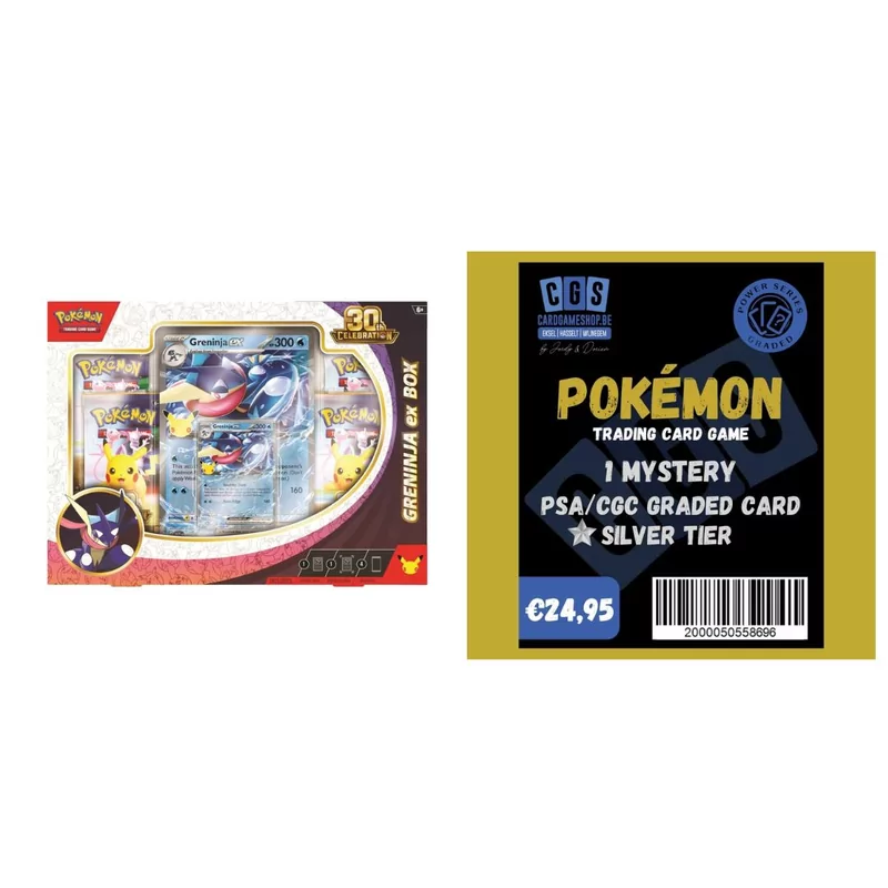 Pokémon ex Box 30th Celebration - Greninja ex  + Pokémon Mystery Graded Card PSA / CGC - Silver Tier