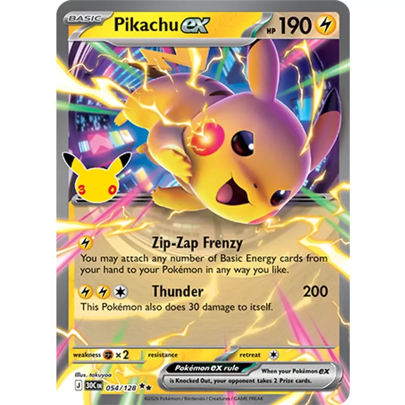 Pikachu ex (30th-054)