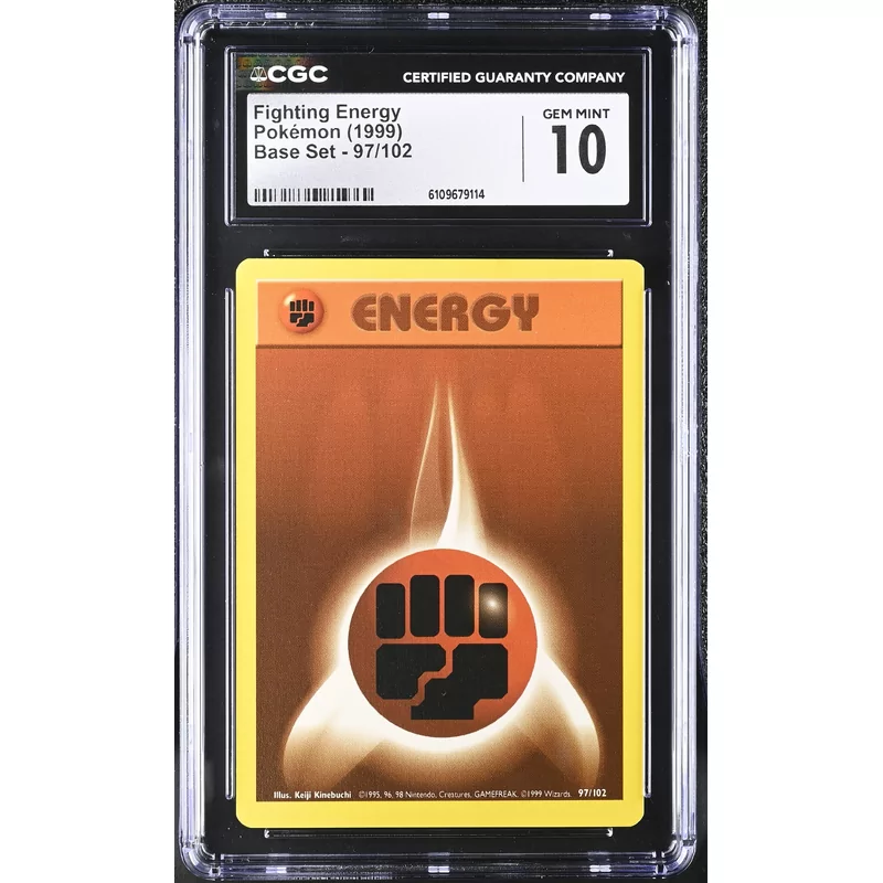 CGC Gem Mint 10 Pokémon Base Set 97/102 Fighting Energy