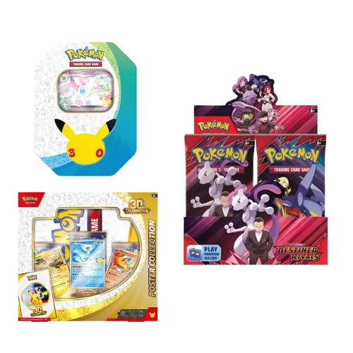 Sylveon Tin + Poster Collection 30Th Celebrations + Destined Rivals Boosterbox