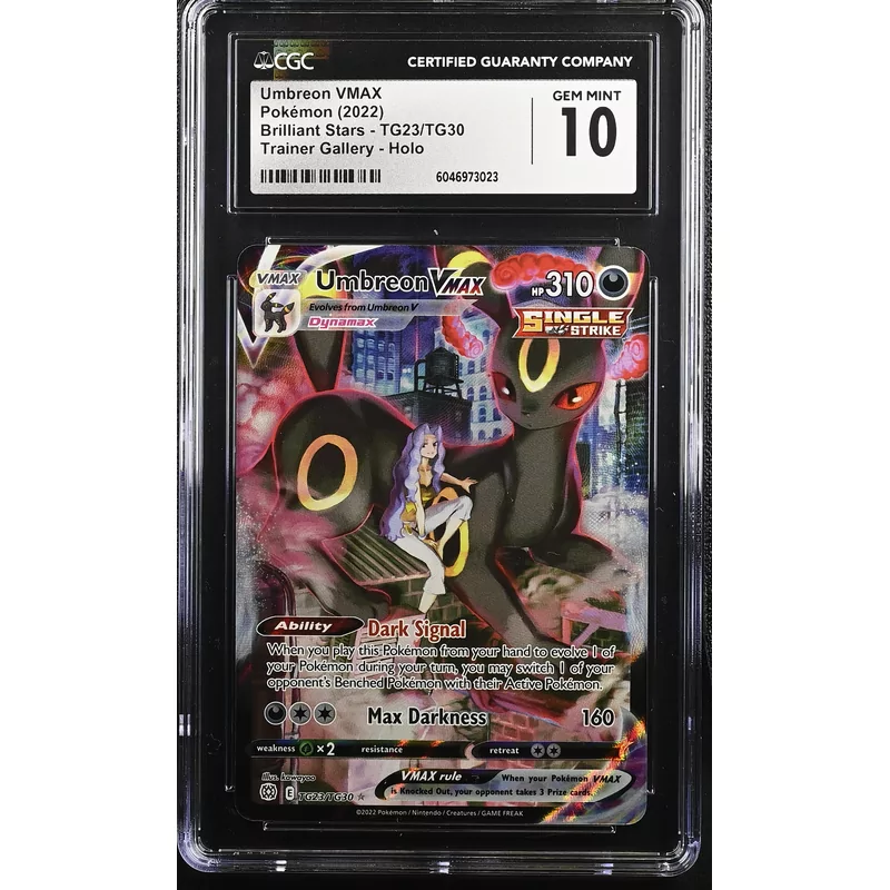 CGC 10 Pokémon Brilliant Stars TG23/TG30 Umbreon VMAX