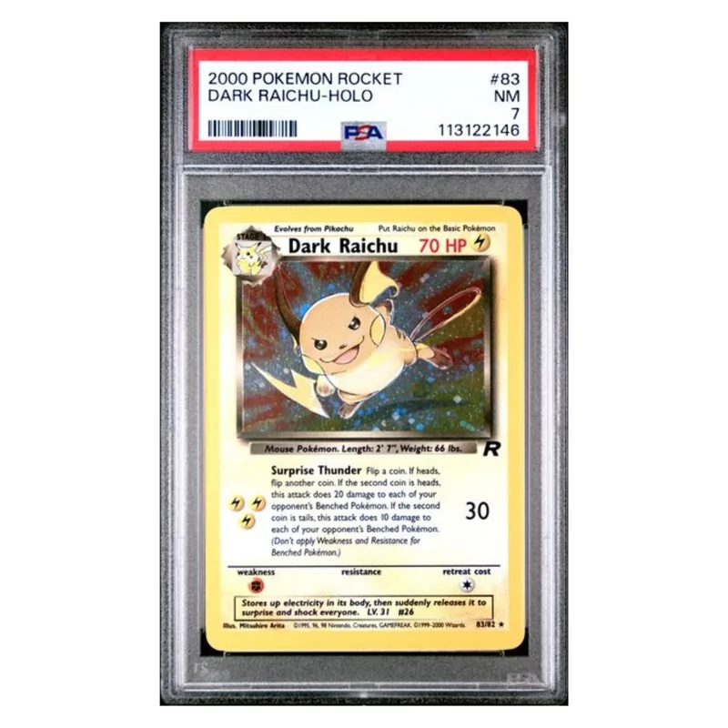 PSA 7 Pokémon Team Rocket #93 Dark Raichu Holo