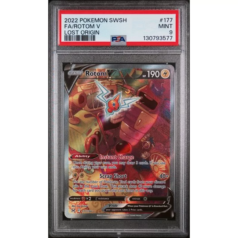PSA 9 Pokemon Lost Origin 177 Rotom V