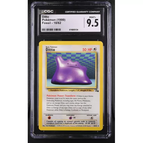 CGC 9.5 Pokémon Fossil 18/62 Ditto