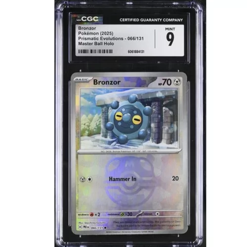 CGC 9 Pokémon Prismatic Evolutions #066 Bronzor Master Ball