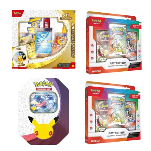 30Th Greninja Tin + Poster Collection + 2 X First Partner [SERIES 2]