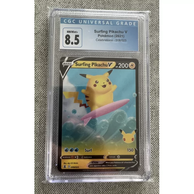 Surfing Pikachu V 008/025 - CGC 8.5