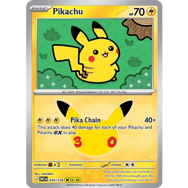 Pikachu (30th-034)