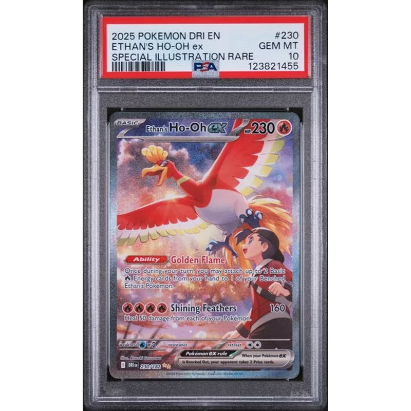PSA 10 Pokémon Destined Rivals 230 Ethan's Ho-Oh ex