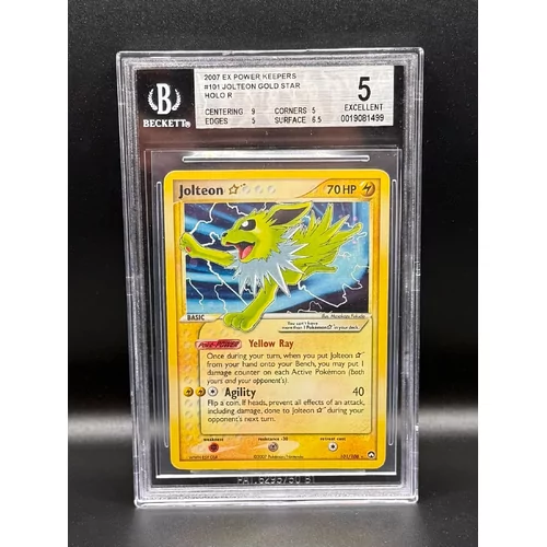 BGS 5 Pokemon EX Power Keepers #101 Jolteon Gold Star Holo Rare