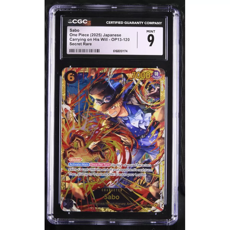 CGC 9 One Piece Carrying on His Will OP13-120 Sabo