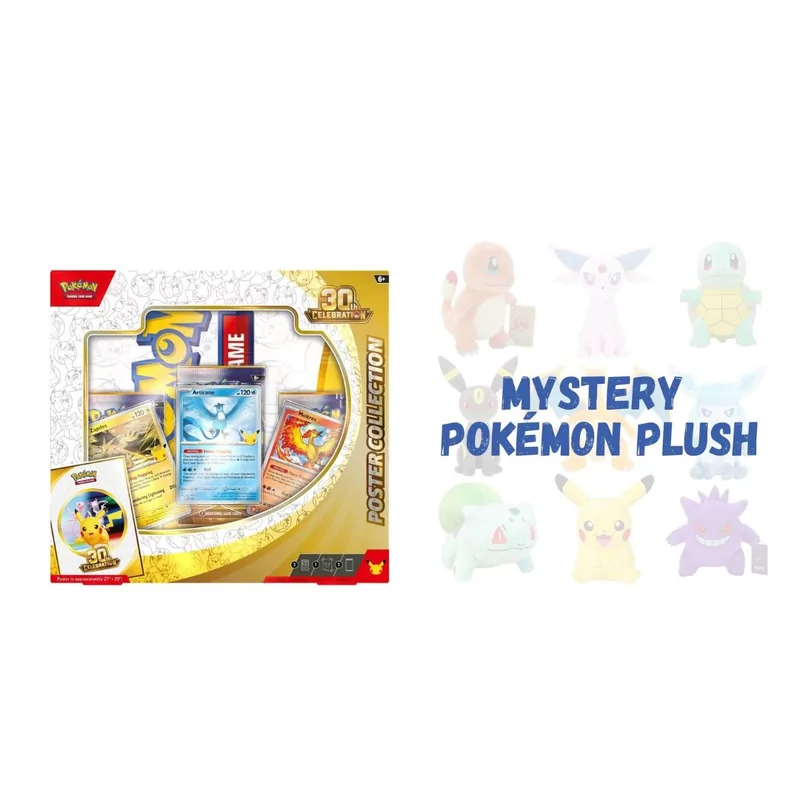 Pokémon Poster Collection - 30th Celebration  + Mystery Pokémon Plush