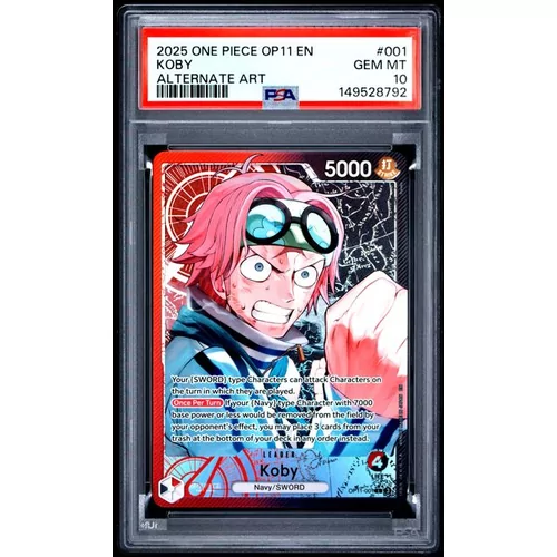 PSA 10 One Piece OP11 English #001 Koby Alternate Art