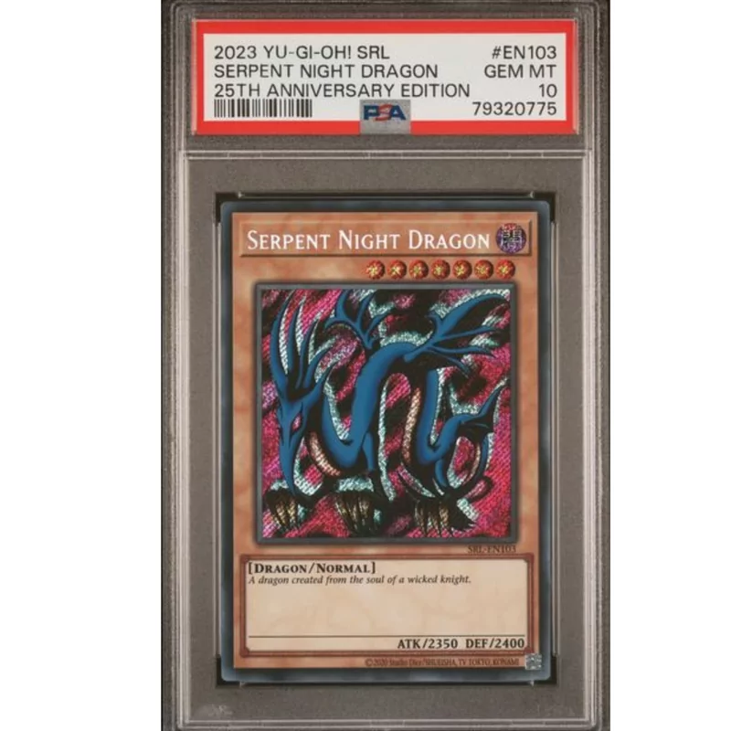 PSA 10 YU-GI-OH! SPELL RULER 25TH ANNIVERSARY EDITION #EN103 SERPENT NIGHT DRAGON
