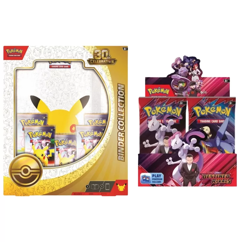 Pokémon Binder Collection - 30th Celebration + Pokémon Boosterbox - Destined Rivals