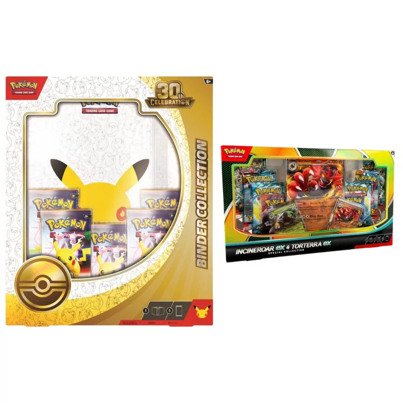 Pokémon Binder Collection - 30th Celebration + Pokémon Special Collection - Incineroar ex & Torterra