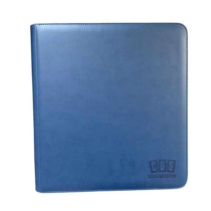 CGS Custom Brand 12-Pocket Zipped Premium Binder - Navy Blue