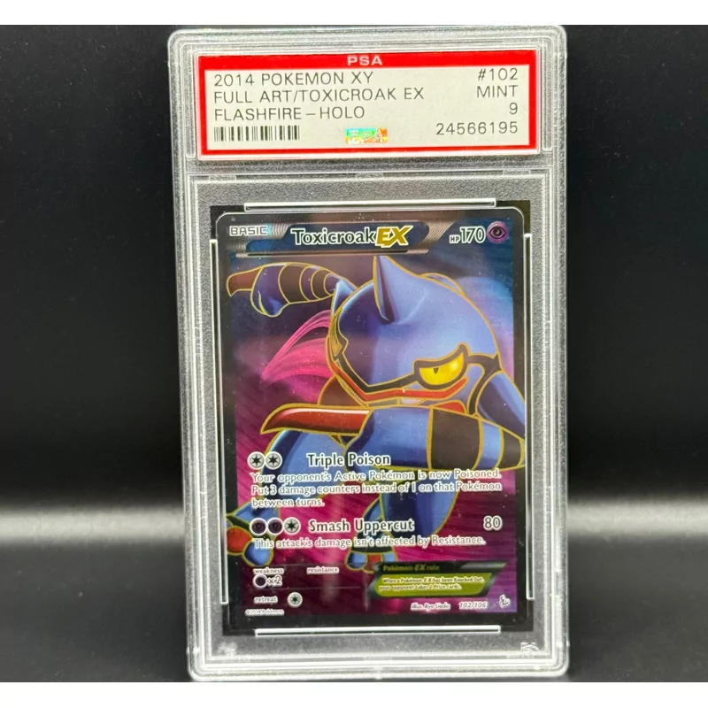 PSA 9 Pokémon XY Flashfire #102 Toxicroak ex Full Art 