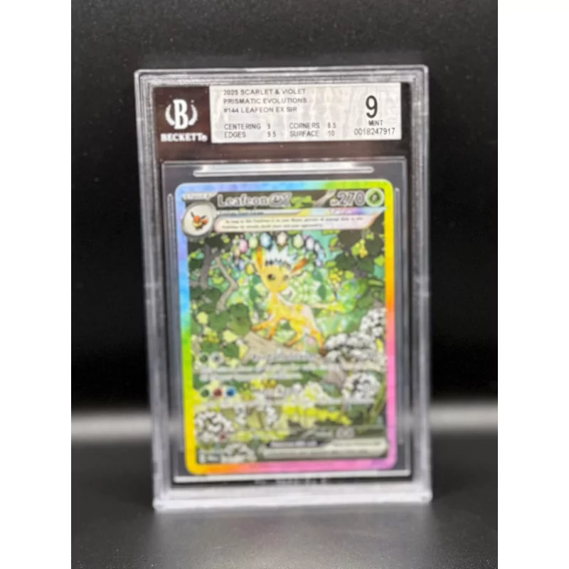 BGS 9 Pokemon Prismatic Evolutions #144 Leafeon ex SIR