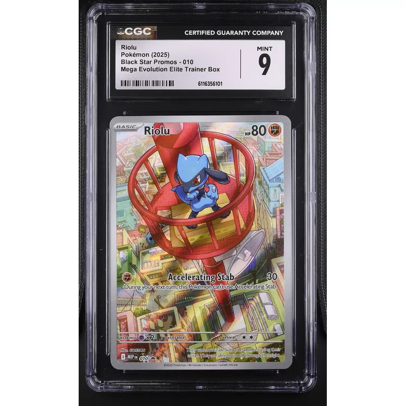 CGC 9 Pokémon Black Star Promos 010 Riolu