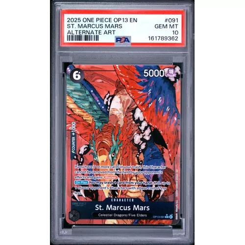PSA 10 One Piece OP13 English #091 St. Marcus Mars Alternate Art