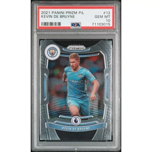 PSA 10 2021 PANINI PRIZM PREMIER LEAGUE #12 KEVIN DE BRUYNE