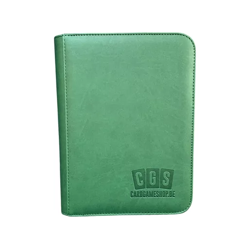 CGS Custom Brand 4-Pocket Zipped Premium Binder - Groen