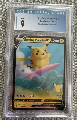 Surfing Pikachu V 008/025 - CGC 9