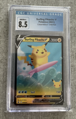 Surfing Pikachu V 008/025 - CGC 8.5