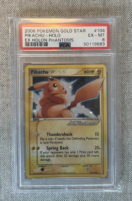 Pikachu Goldstar 104/110 - PSA6