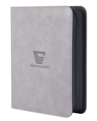 Premium 3''X4'' toploader fit collector's binder [112 pockets] Grey
