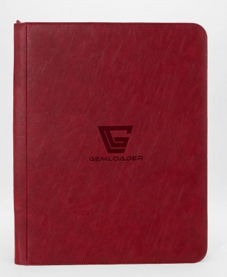 Premium 3''X4'' toploader fit collector's binder [216 pockets] Red