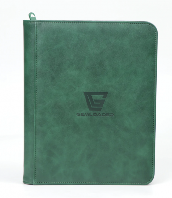 Premium 3''X4'' toploader fit collector's binder [112 pockets] Green