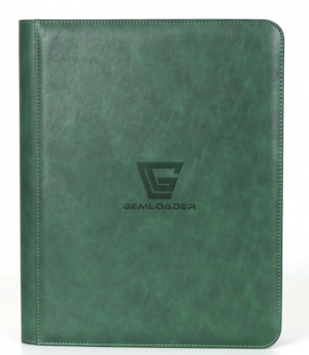 Premium 3''X4'' toploader fit collector's binder [216 pockets] Green