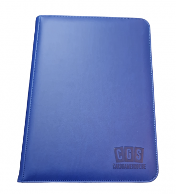 CGS Custom Brand 9-Pocket Zipped Premium Binder Blauw