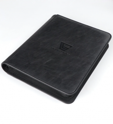 Premium 3''X4'' toploader fit collector's binder [112 pockets] Black