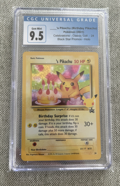 Birthday 's Pikachu Celebrations - CGC 9.5