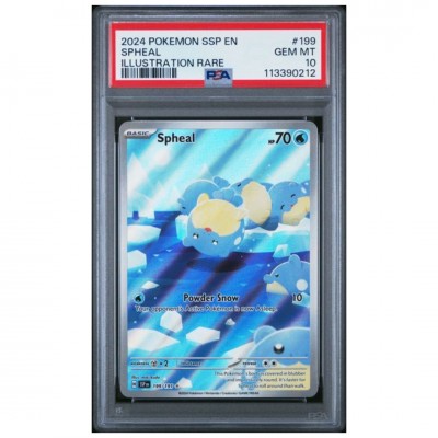 PSA 10 Pokémon SSP EN #199 Spheal Illustration Rare 
