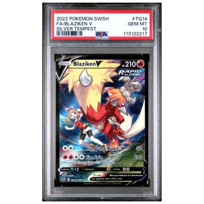 PSA 10 Pokémon SIlver Tempest #TG14 Blaziken V