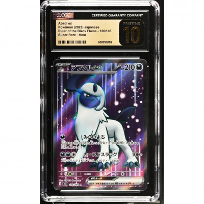 CGC Pristine 10 Pokémon Japanse Ruler Of The Black Flame #126 Absol ex 