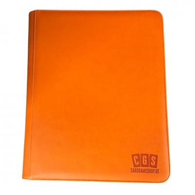 CGS Custom Brand 9-Pocket Zipped  [TOPLOADER] Premium Binder - Oranje