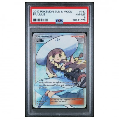 PSA 8 Lillie Full Art #147 Sun & Moon 