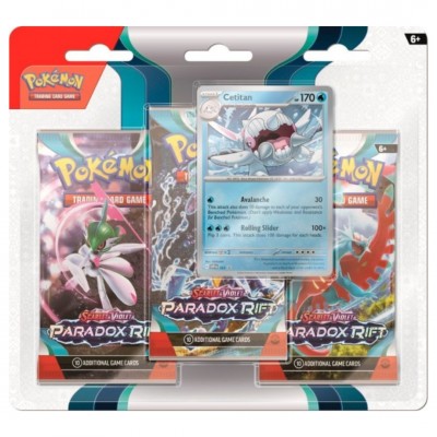 Pokémon 3-Pack Blister Paradox Rift - Blister Cetitan