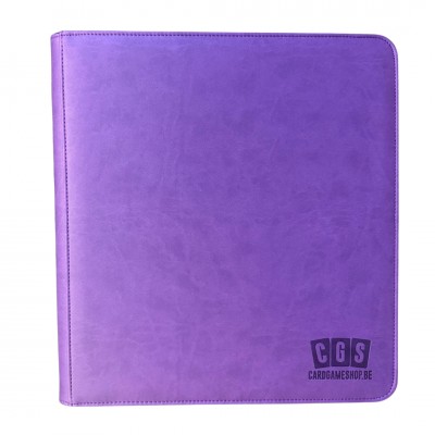 CGS Custom Brand 12-Pocket Zipped Premium Binder - Paars