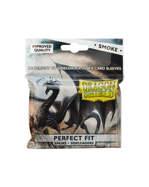 Dragon Shield Standard Perfect Fit Sideloading Sleeves - Clear/Smoke (100 Sleeves)