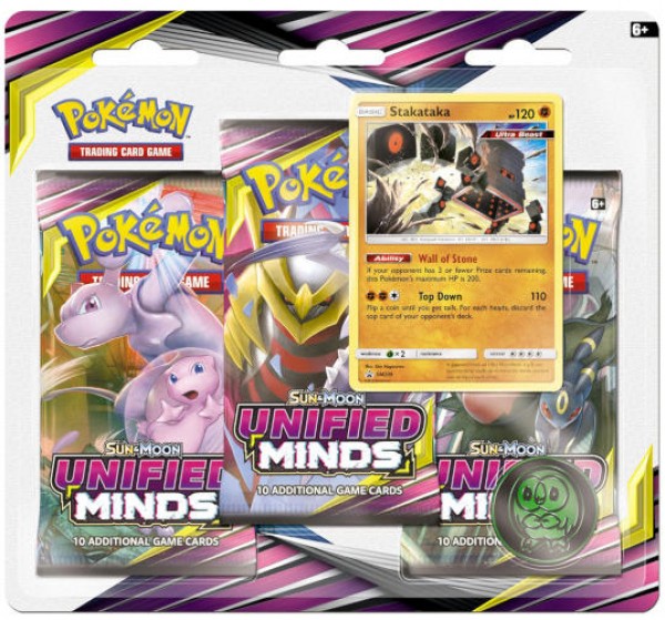 Sun & Moon Unified Minds 3-booster Blister Stakataka