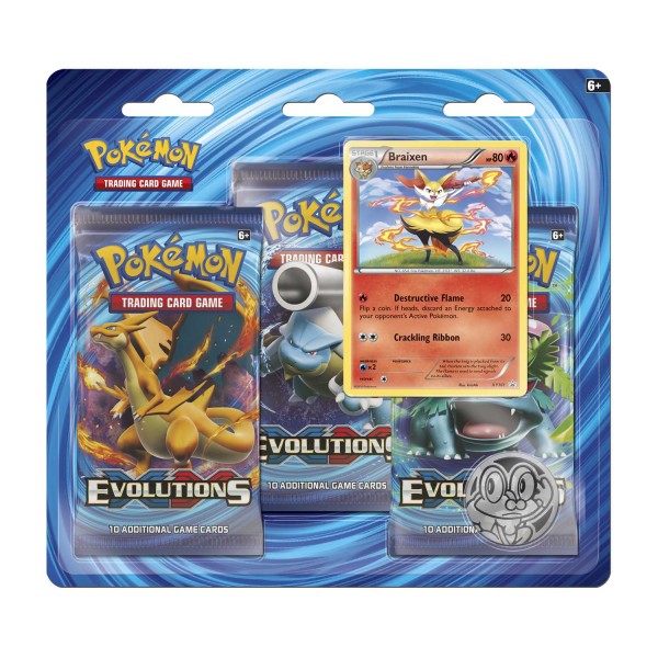 XY12 Evolutions 3-Booster Blister - Braixen