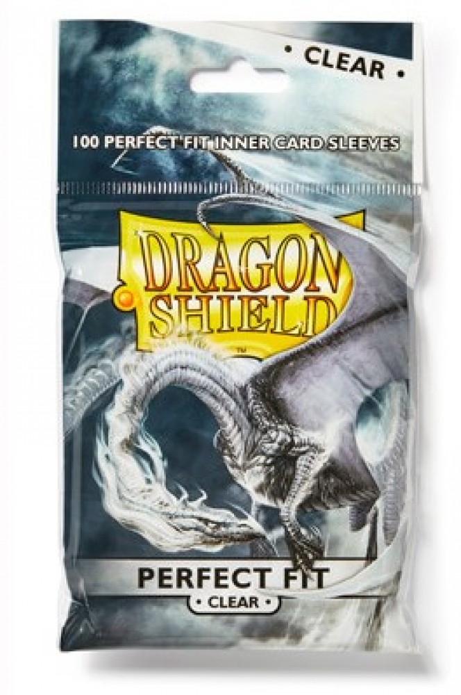 Dragon Shield Standard Perfect Fit Sleeves - Clear/Clear (100 Sleeves)